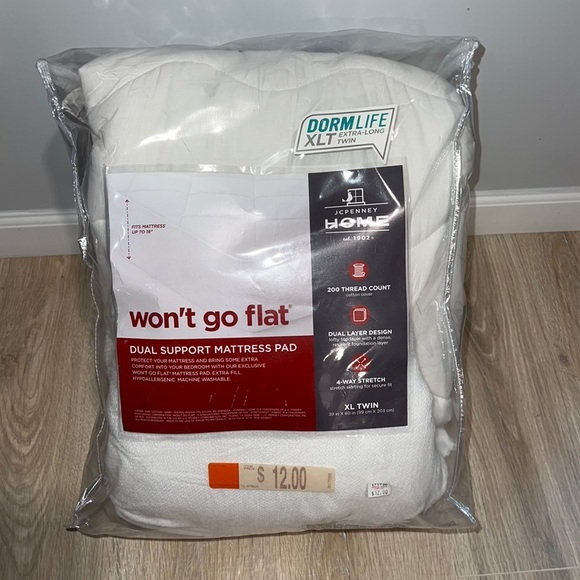 jcpenney Bedding Twin Xl White Mattress Pad Poshmark